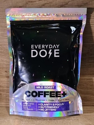 Everyday Dose Mild Roast Mushroom Coffee + Collagen Lion's Mane 7.7 oz Exp 10/27