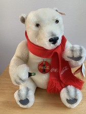 Rare Vintage Steiff Coca-Cola Polar Bear Limited Edition Low No. 00362