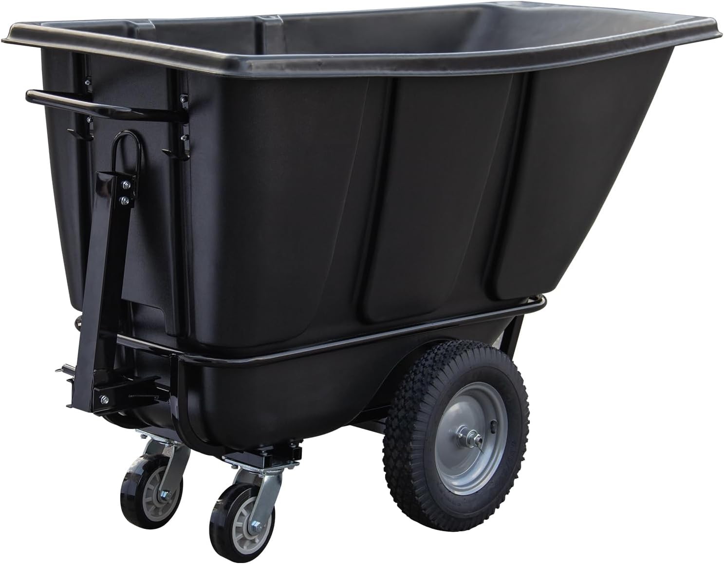 Commercial Tilt Dump Truck - 1400 lbs Capacity 1/2 Cu.Yd Trash Recycling Cart