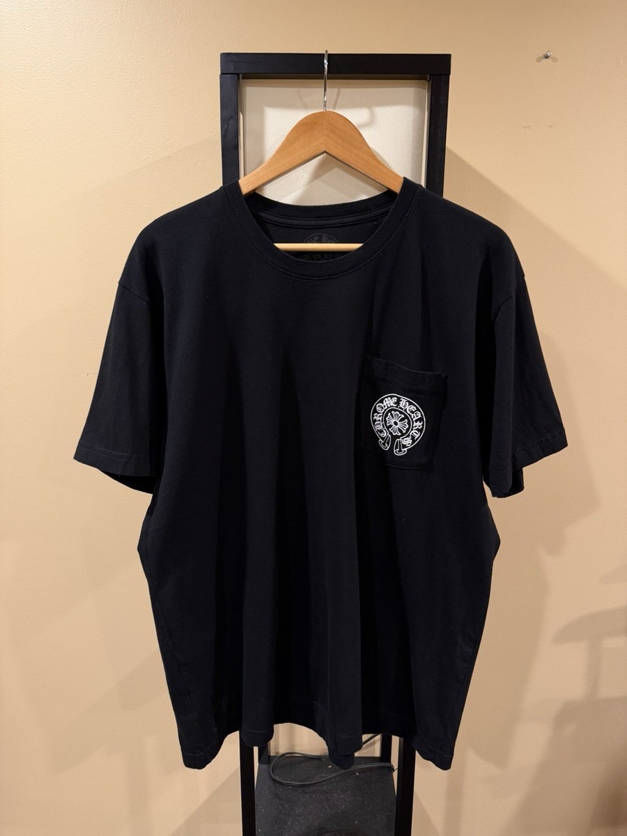 Chrome Hearts Miami Horseshoe Logo Pocket SS Black T-Shirt | eBay