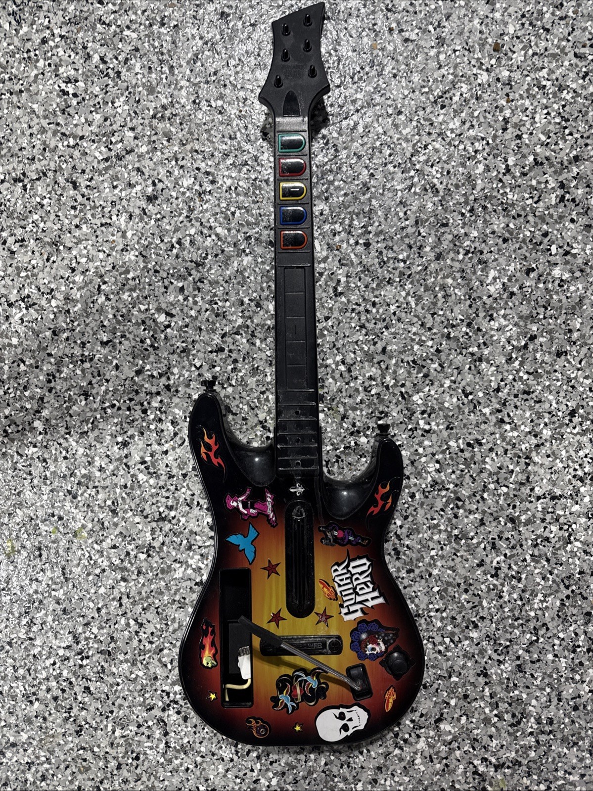 Untested Red Octane Sunburst Guitar Hero Controller 95455.805 For Nintendo Wii