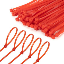 6 Inch Red Zip Tie 1000 PCS, 18 Lbs - Small to Medium Zip Tie, Nylon PA66 UV Res