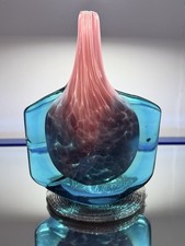 MICHAEL HARRIS Mdina Studio Sommerso Axe Head Fish Glass Vase
