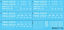 N Scale - Greenbrier Leasing Twin Stack - 5 Unit Set Decals