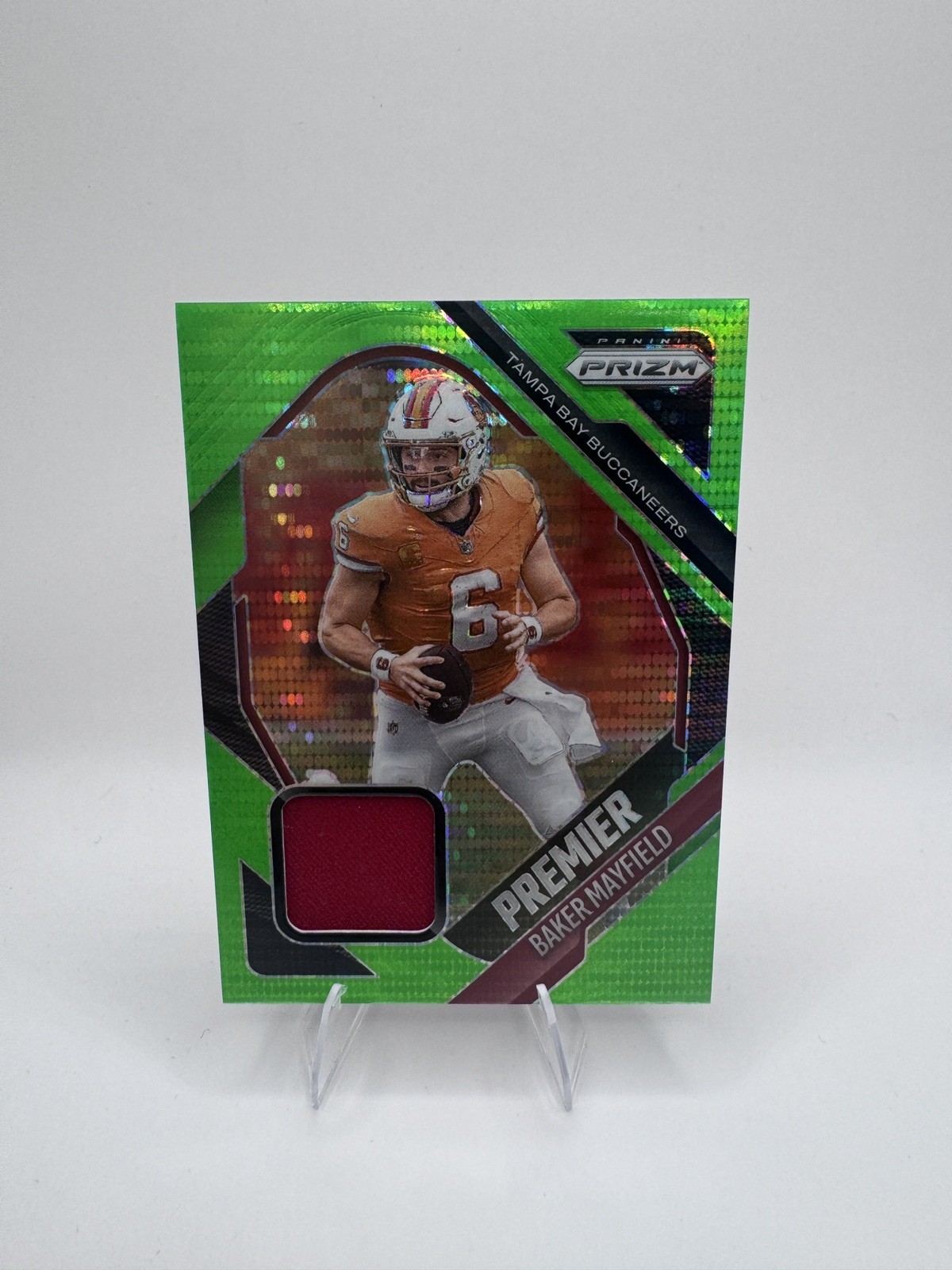 2025 Panini Prizm PJY-BMD Premier Patch Green Baker Mayfield Buccaneers 