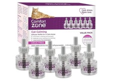 Comfort Zone Cat Calming Pheromone Diffuser Refills, 30 Day Refill, 6-Pack