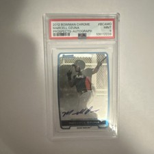 2012 Bowman Chrome Rookie Autograph Marcell Ozuna #BCA-MO Miami Marlins PSA 9