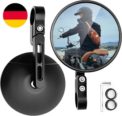 Motorrad Spiegel 2 Stück E24 Geprüft 2025 Universal 360° Drehbar Anpassen Rücksp
