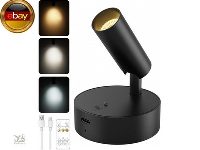 Kabellose Spotlight Aufladbar Wandstrahler Innen mit 3000mAh Akku, 3 Farben
