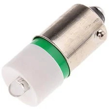 1pc RS PRO 210620 Green LED Indicator Lamps BA9s Single Chip 28 V ac/dc 100