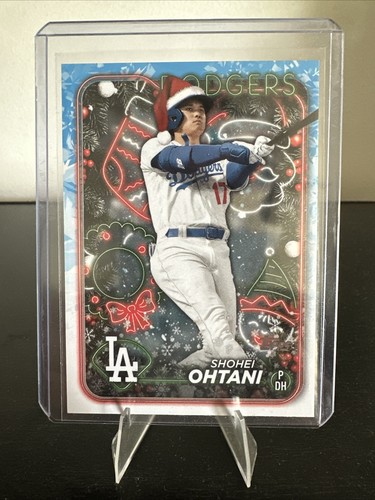 2024 Topps Holiday Shohei Ohtani Santa Hat SP Dodgers H1 Image Variation 🔥🔥