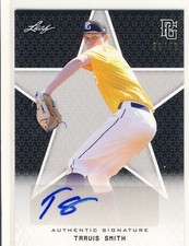 TRAVIS SMITH 2020 Leaf Perfect Game PG National Showcase Black AUTO /50 BREWERS