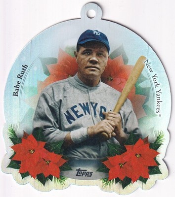 2025 Topps MLB Baseball Holiday No. OO-13 Babe Ruth Ornament Mega Card