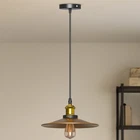 Brass Vintage Metal Pendant Light E26 Ceiling Hanging Lamp for Kitchen Bar