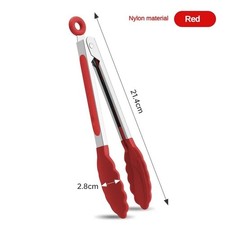 Non-Slip Food Tongs BBQ Grilling Salad Bread Cooking Clip Clamp Kitchen AU