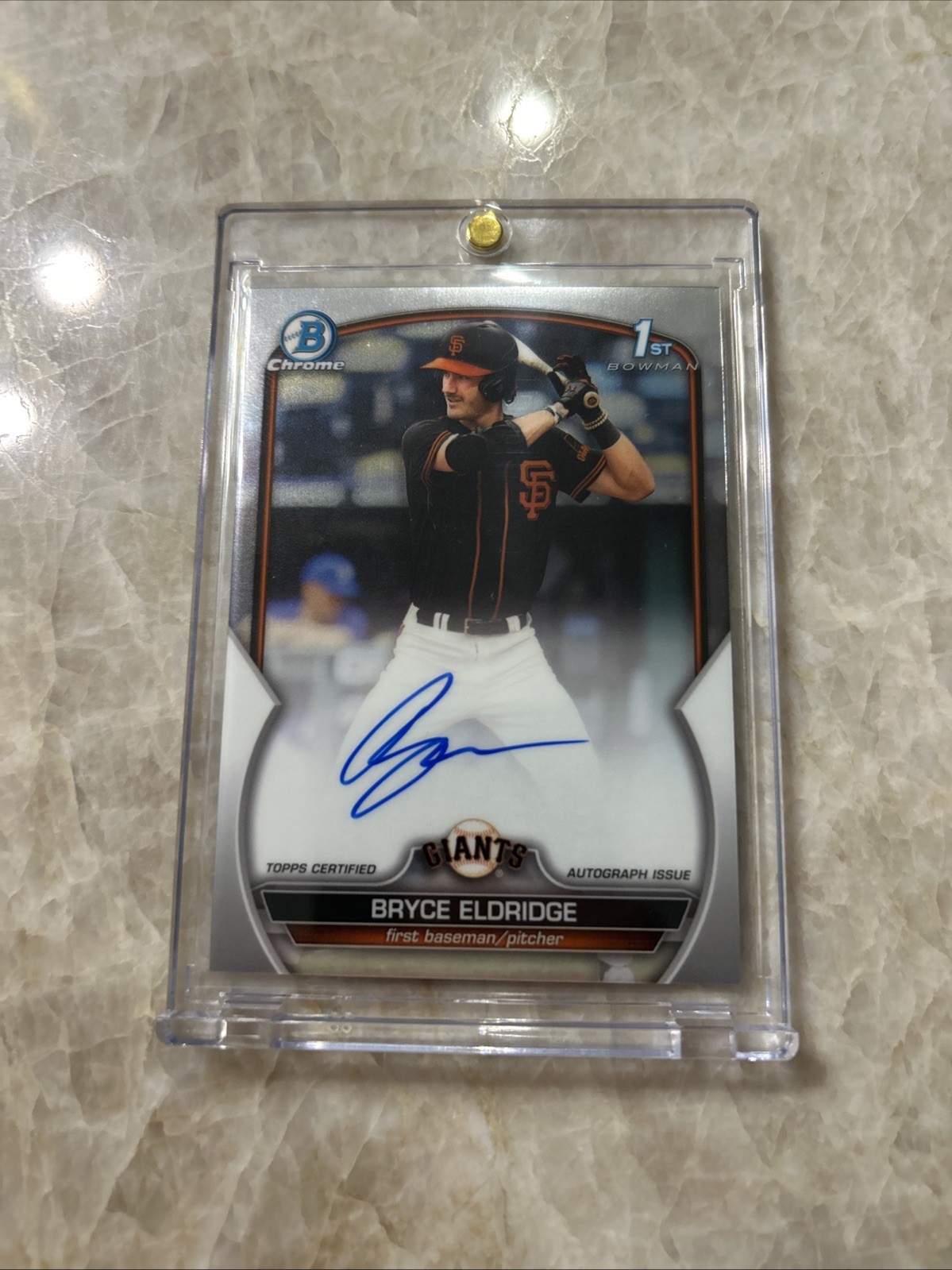 2023 Bowman Draft Bryce Eldridge Chrome Auto 1st Prospect #CDA-BE Giants