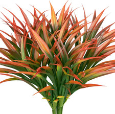 20 Pcs Fake Outdoor Plants Artificial Grass Greenery Stems Faux Plastic Plants U