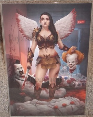 Terrifier Sienna Clown Killer Glossy Art Print 11 x 17 In Hard Plastic Sleeve