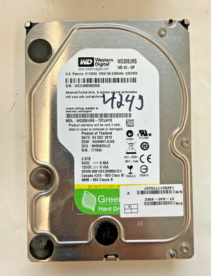 Western Digital WD20EURS Green Power Hard Drive HDD (POC-39, POH 72989) 2TB