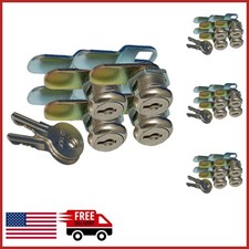 7/8 Inch Keyed Camlock Set for Securing RV Storage Areas Chrome Finish