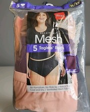 New HANES Just My Size Mesh Briefs Underwear Panties Size 11/3x 5pack
