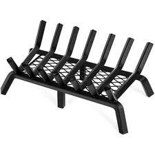 INNO STAGE Fireplace Grates with Ember Retainer - 24 Inch Fireplace Log Grate...
