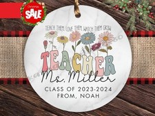 Personalized Teacher Christmas Ornament, Custom Teacher Christmas Gifts from ...