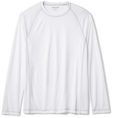 Bade-T-Shirt Herren XXL, weiß, schnell trocknend, Amazon Essentials, Langarm