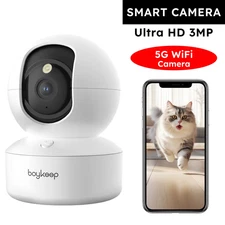 Boykeep 2K Pet Dog Camera, 360° Pan & Tilt, 2-Way Audio, Night Vision