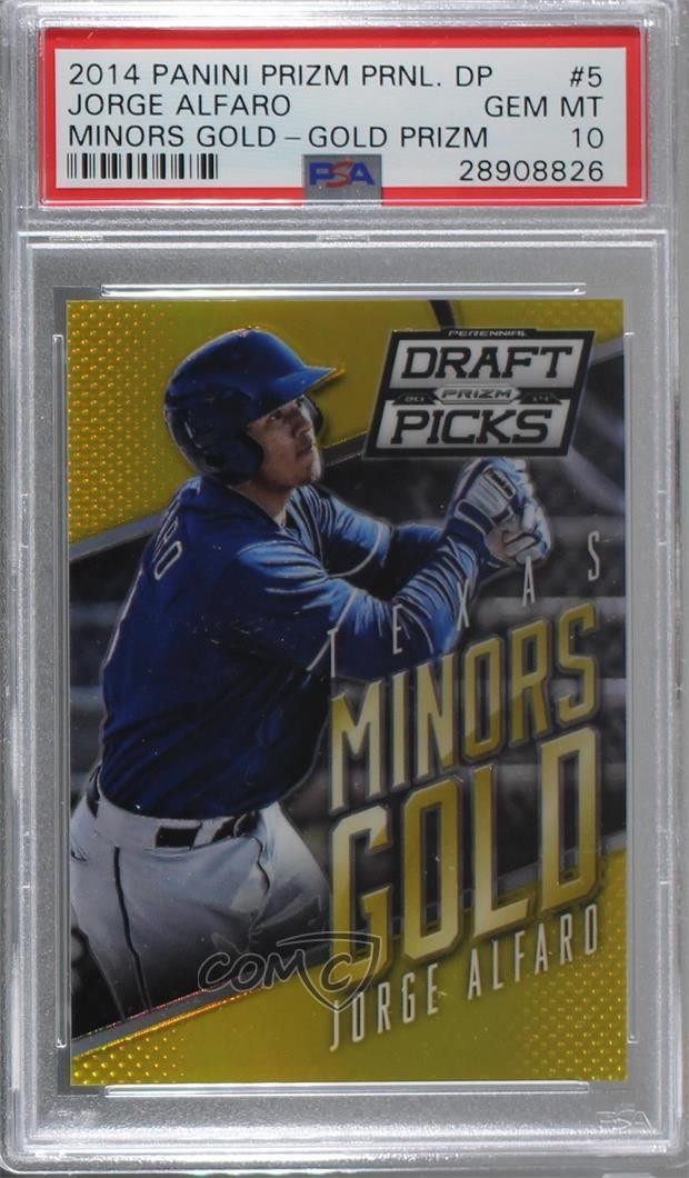 2014 Prizm Perennial Draft Picks Minors Gold 6/10 Jorge Alfaro PSA 10 GEM MT 1e5