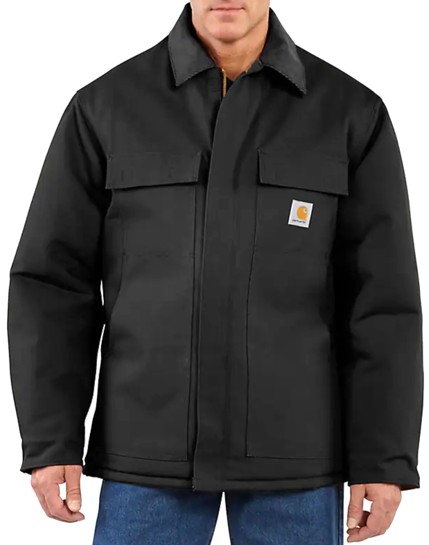 Carhartt Firm Duck Insulated Traditional Coat Mens 3XL Black Workwear 0C0003 M