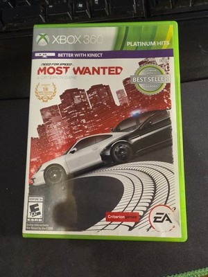 Need for Speed Most Wanted platinum Hits (Xbox 360) No Book
