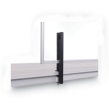 MASTERVISION PROTECTOR SERIES GLASS ALUMINUM DESKTOP DIVIDER - CLEAR