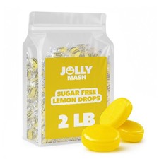 Sugar Free Lemon Drops Hard Candy 2 LBS Individually Wrapped Lemon Drops