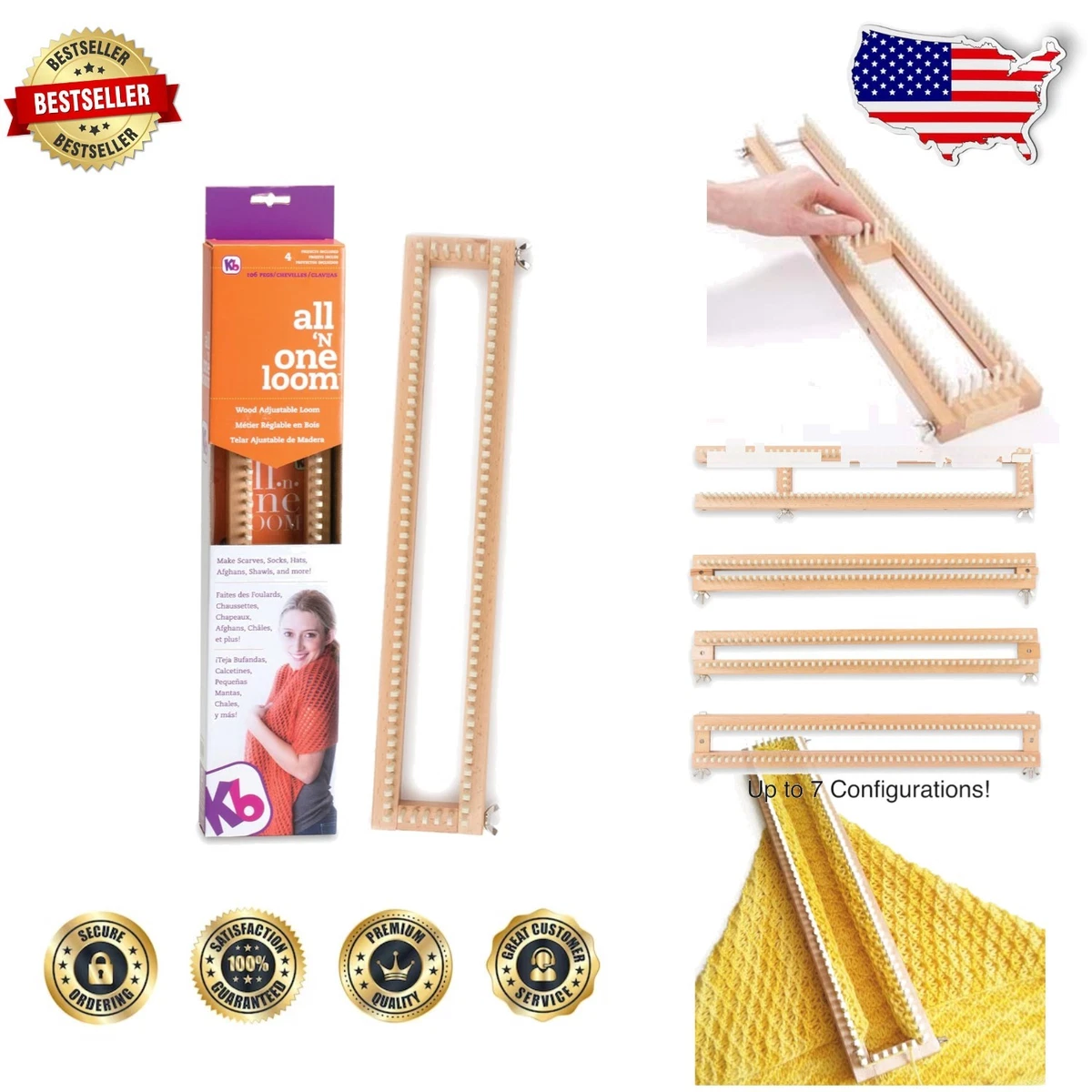 KB8000 Knitting Board - Afghan Loom 60 Wide