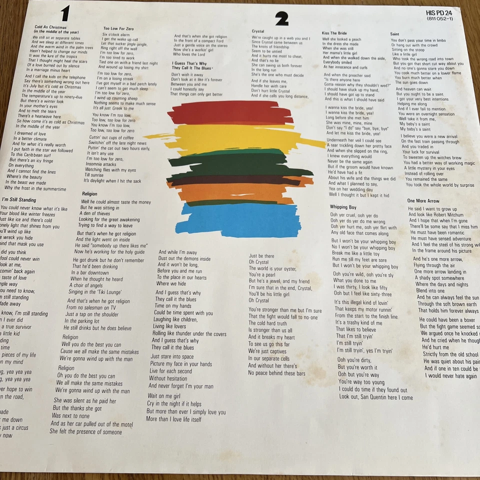 Elton John Too Low For 0 EX vinyl LP & Inner Plays Nicely Still Standing 1st Pre Foto 4 de 4