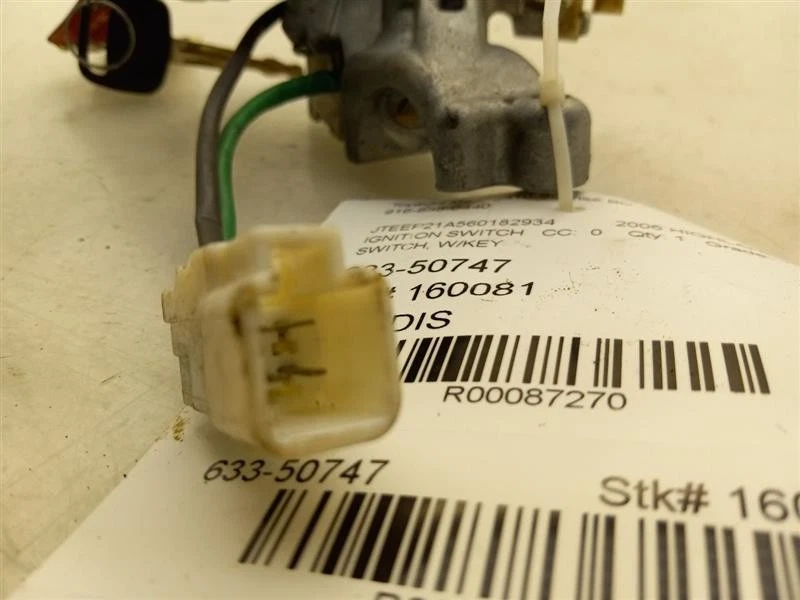 04 05 06 07 INTERRUPTOR DE ENCENDIDO TOYOTA HIGHLANDER CON LLAVE Foto 3 de 4