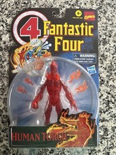 Hasbro Marvel Legends Series Retro Fantastic Four The Human Torch 6  MOC NIB