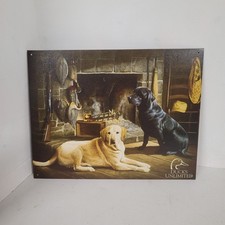 Ducks Unlimited Tin Sign 16"x12.5" Waiting At Cross Creek