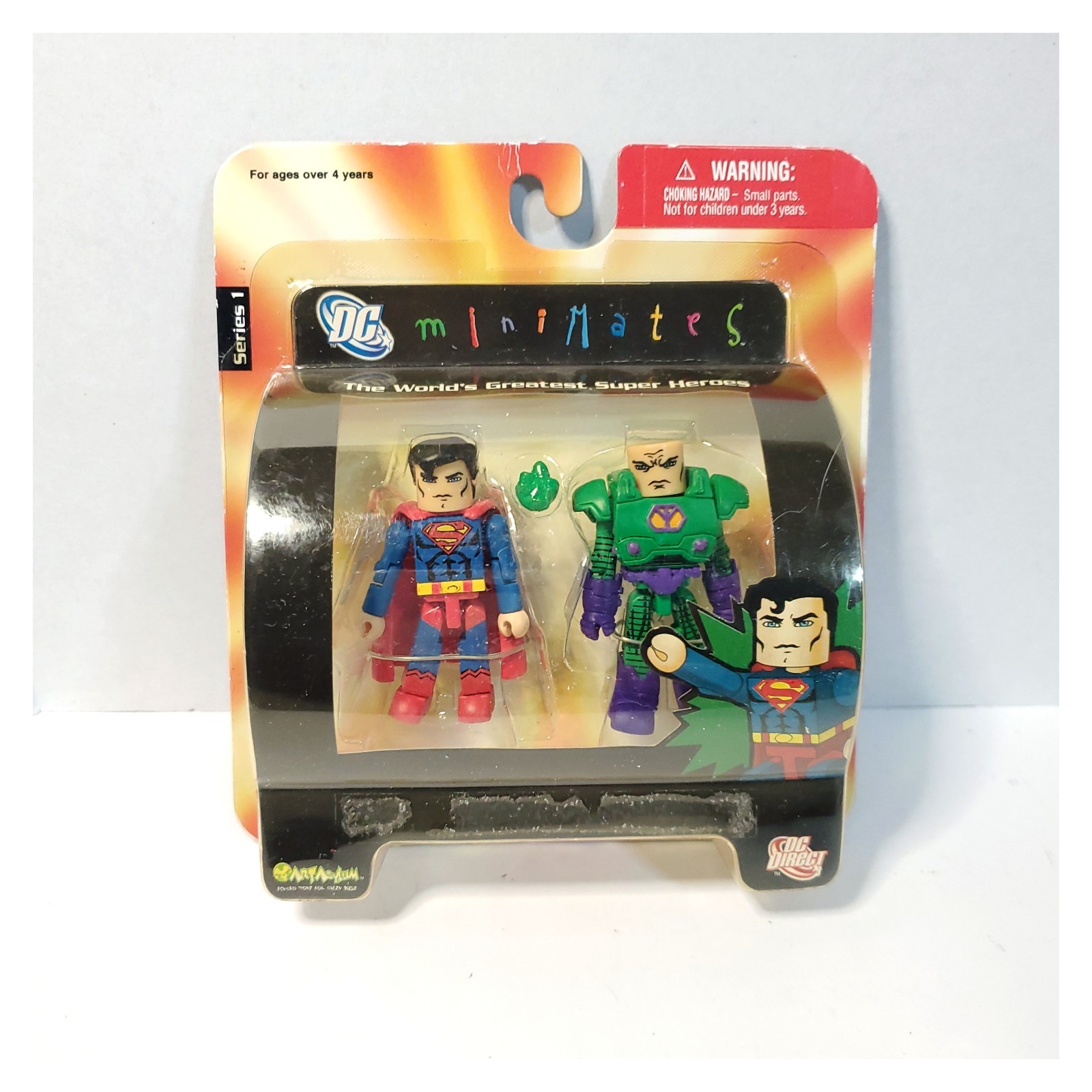 2006 Dc Direct Minimates SUPERMAN and LEX LUTHER Series 1 2" Figures BOX DAMAGE