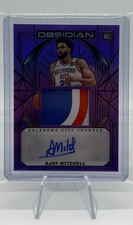 2024-25 Panini Obsidian - Ajay Mitchell Purple Flood RPA /75 #224 OKC Thunder