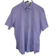 Burberry Brit Men's Purple Casual Button Down Short Sleeve Shirt Size XXL