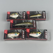 Xcalibur 5pc Fishing Lure Lot Popper Jerkbait Crankbait Shad Pattern NIP