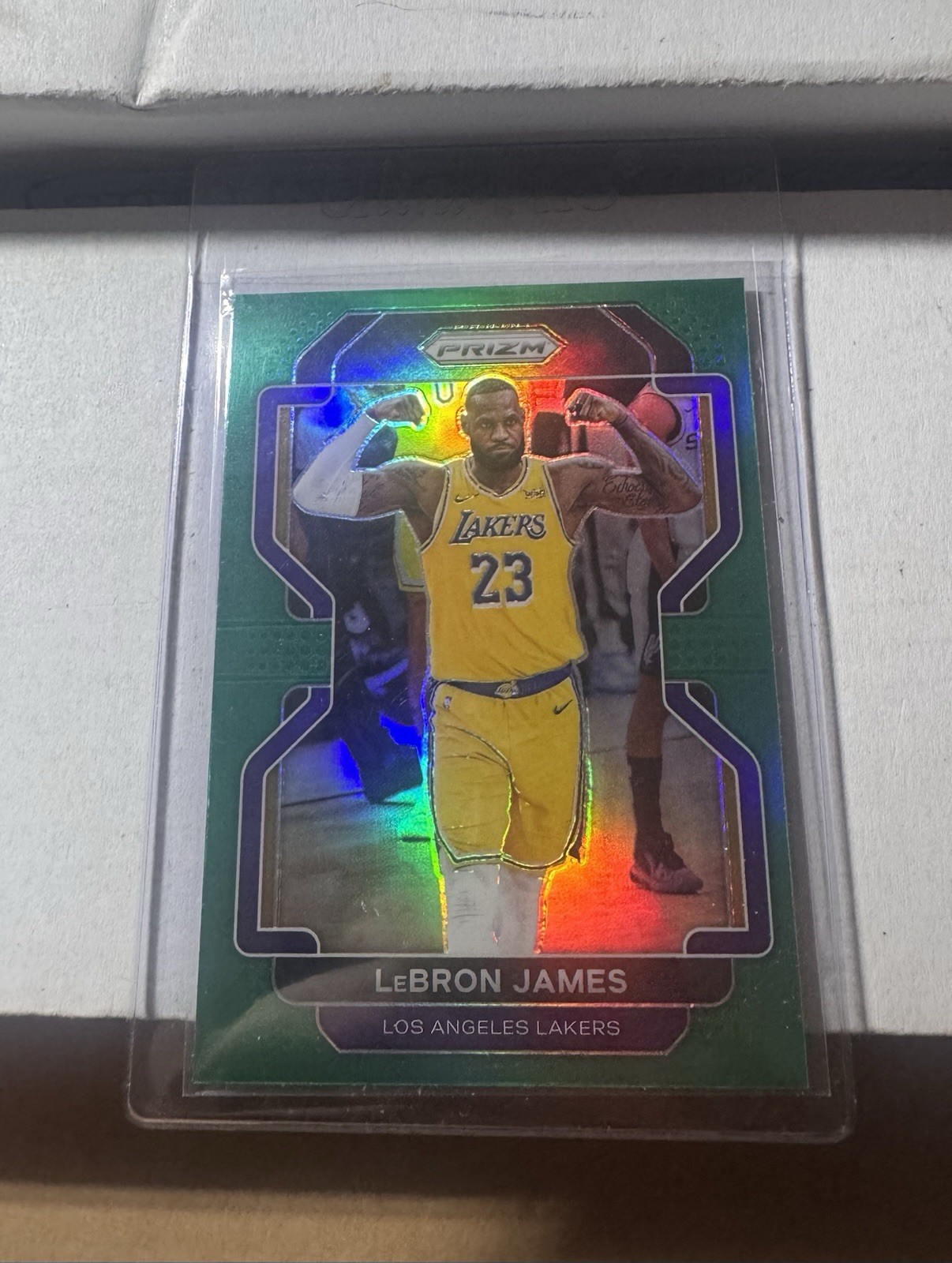 2021-22 Panini Prizm - LeBron James #91 Green Prizm
