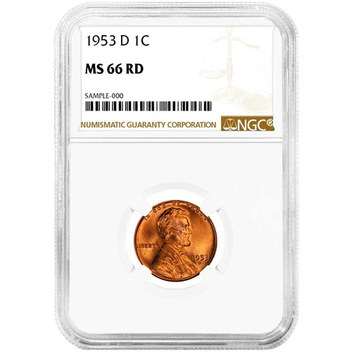 1953-D Lincoln Wheat Cent NGC MS66RD