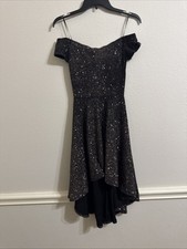 Windsor, Black Sparkly Stretchy Dress, X Small