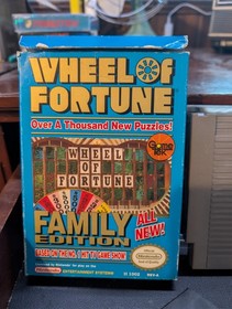 Wheel of Fortune Family Edition Nintendo NES W Box No manaul not complete