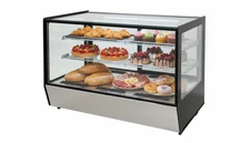 48" Refrigerated Glass Door Bakery Display Deli Meat Show Case Countertop NSF