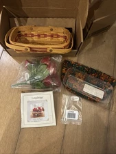 LONGABERGER 2010 CC Rose Basket Miniature May Series Combo w/Flowers New/Box