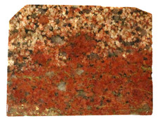 Thick Granite Slab  - Red - White Quartz Flecks - 808 gms  - 1.75+ lb - Michigan